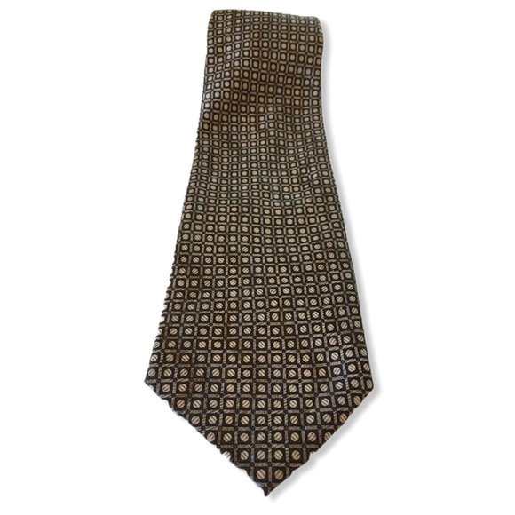 Marquis Men's Neck tie 100% polyester brown tan - Picture 2 of 4